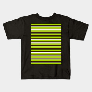 Lemon-Green Stripe Design Kids T-Shirt